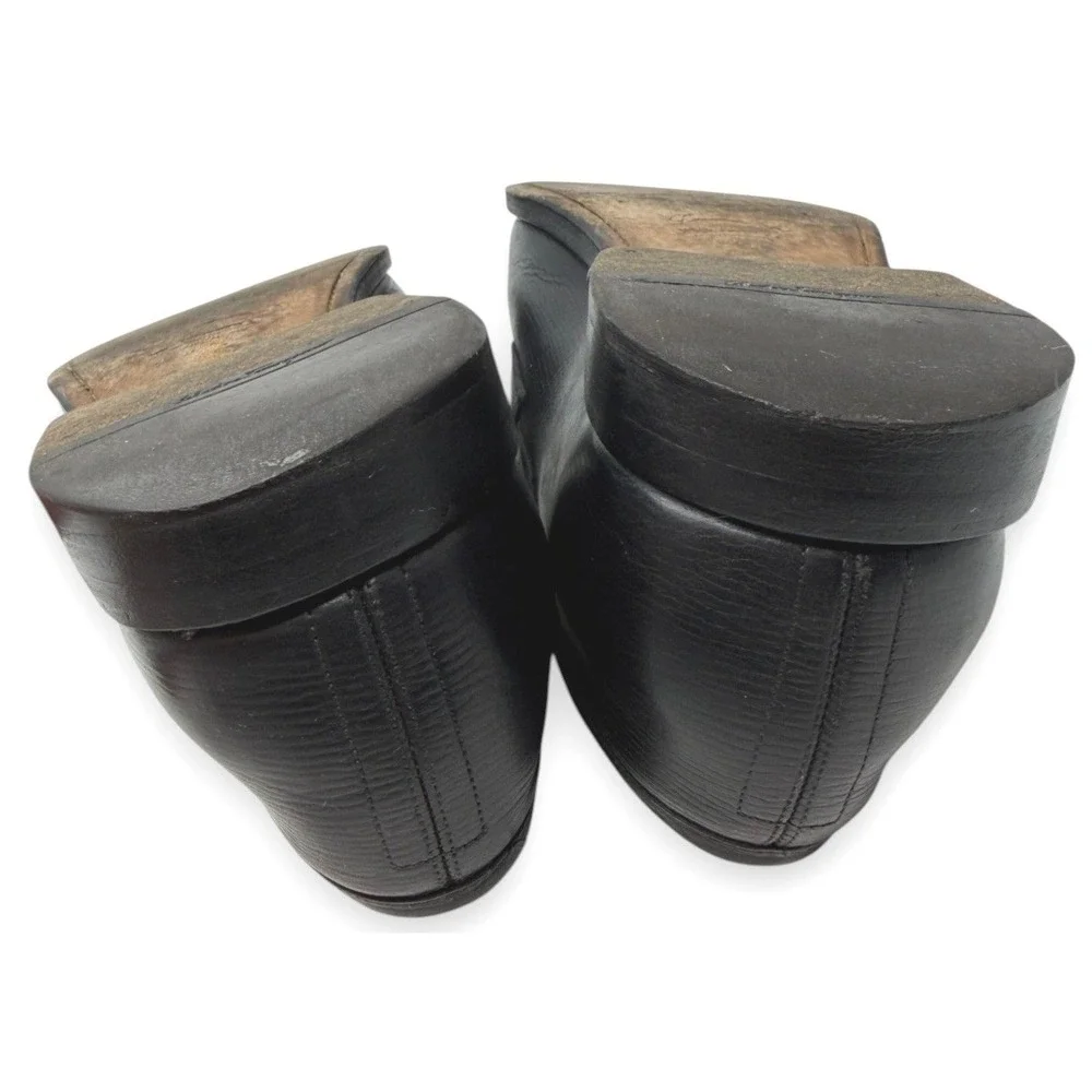 Salvatore Ferragamo Loafers‎ Mens 9 D Black Penny Loafer Leather Dress Shoes